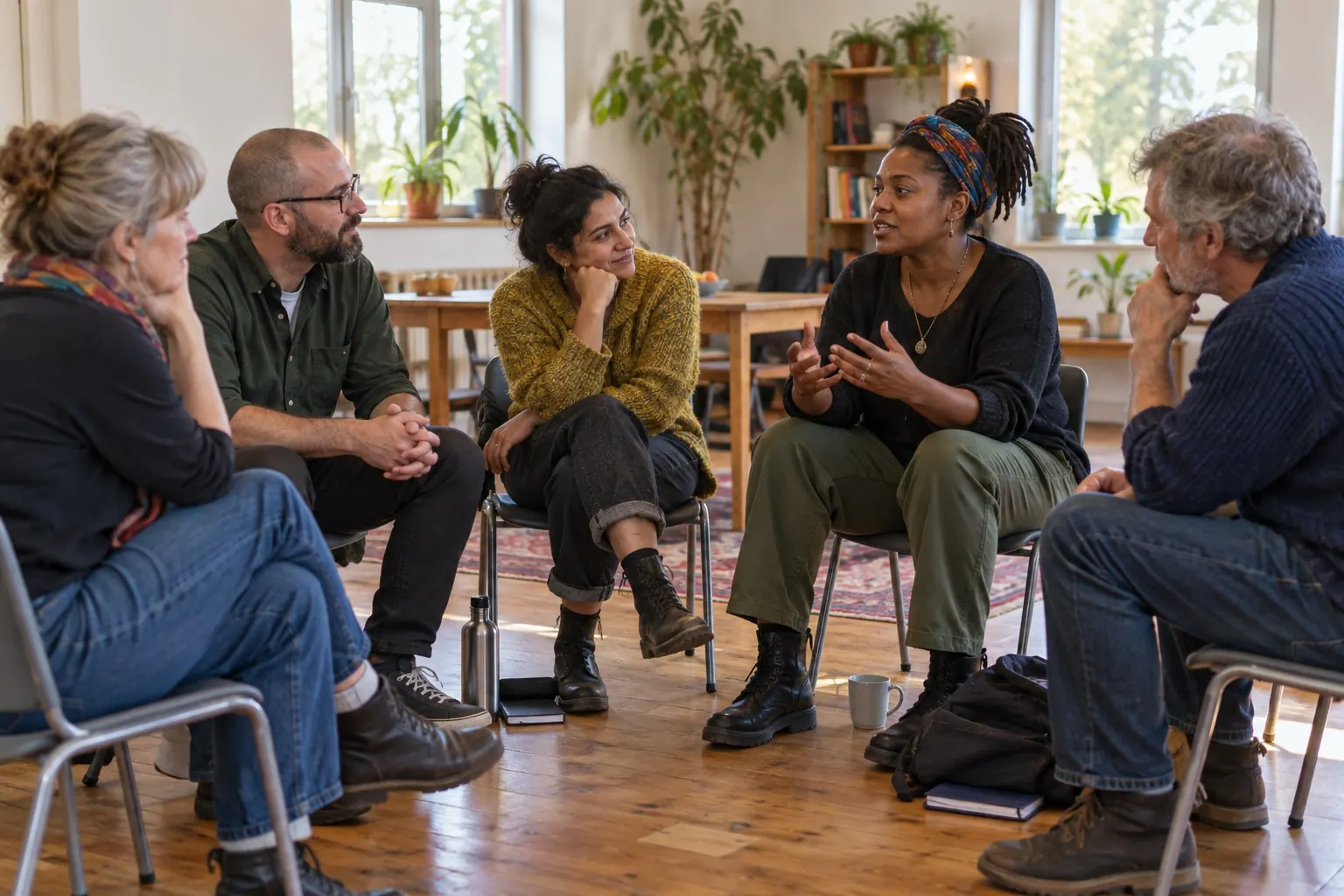 Course members share ideas during a live peer-learning session.