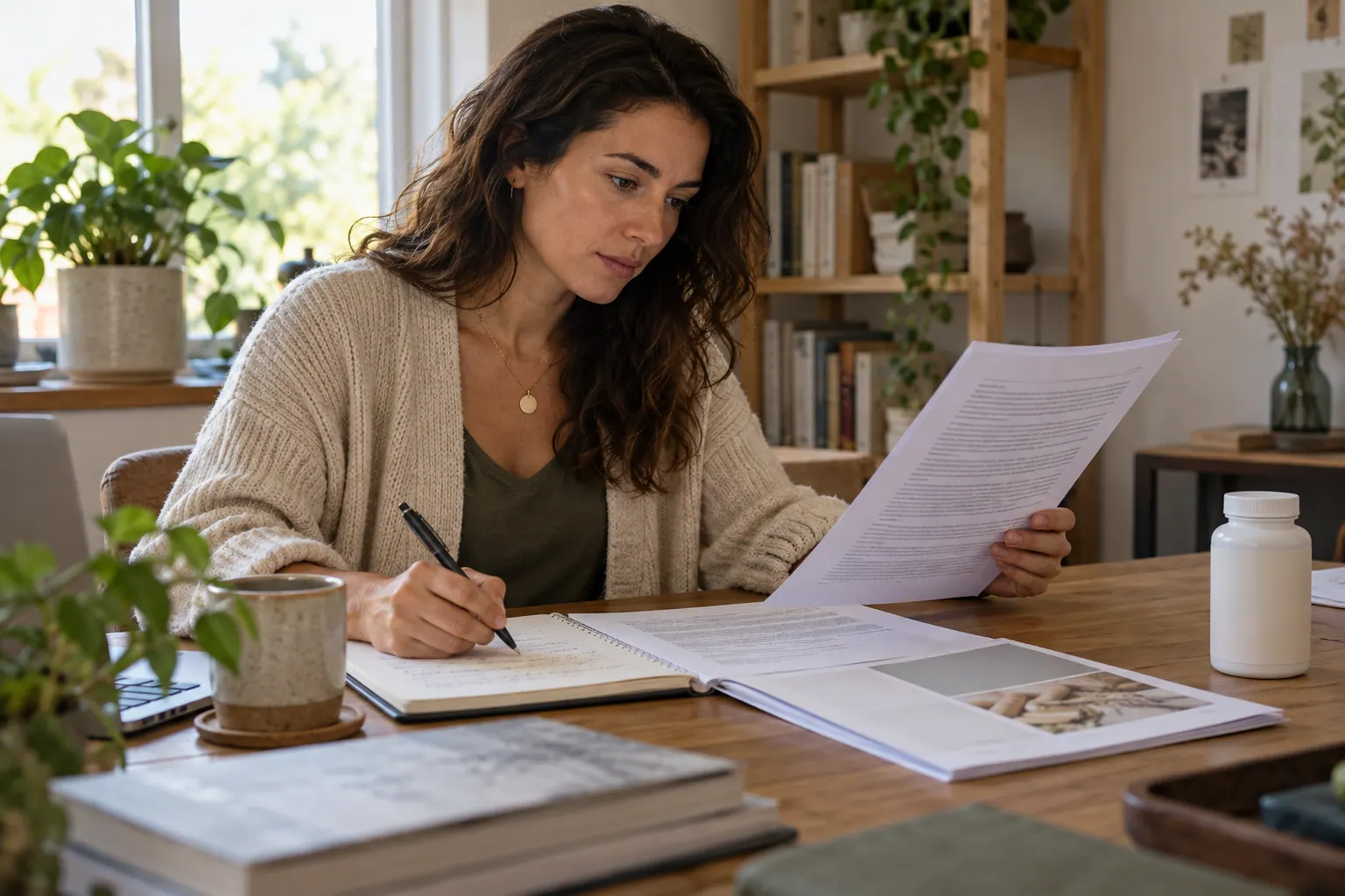A nutrition professional reviews a proposed supplement-brand business and ethics file alone.