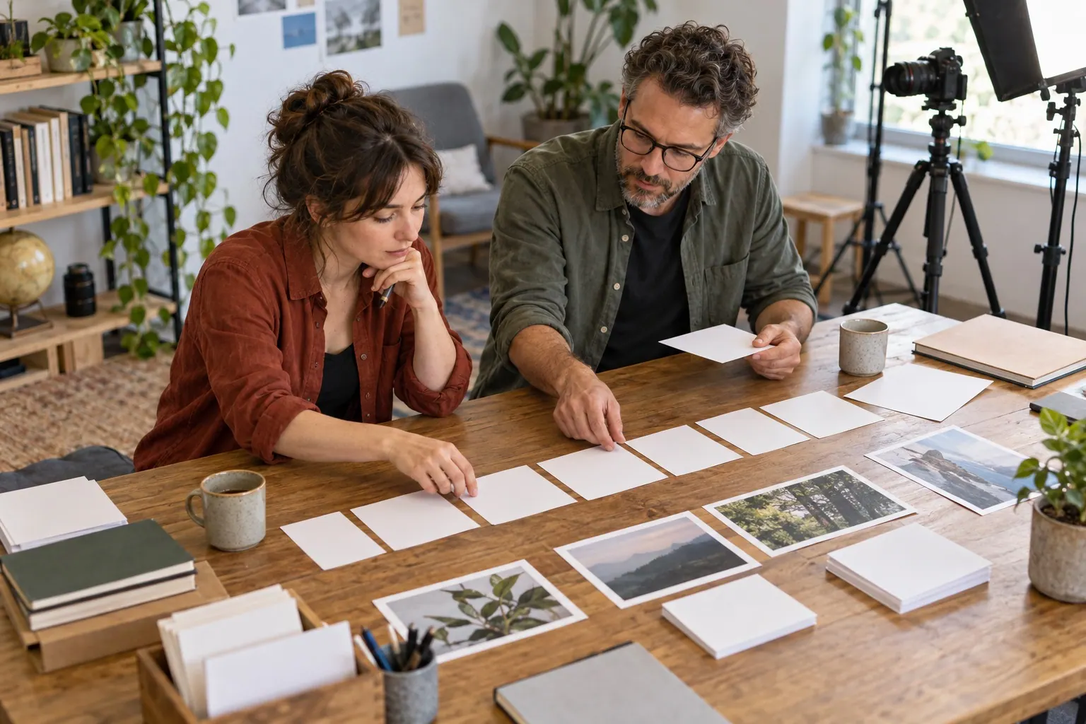 A course producer and subject expert organize lesson materials into a repeatable sequence.